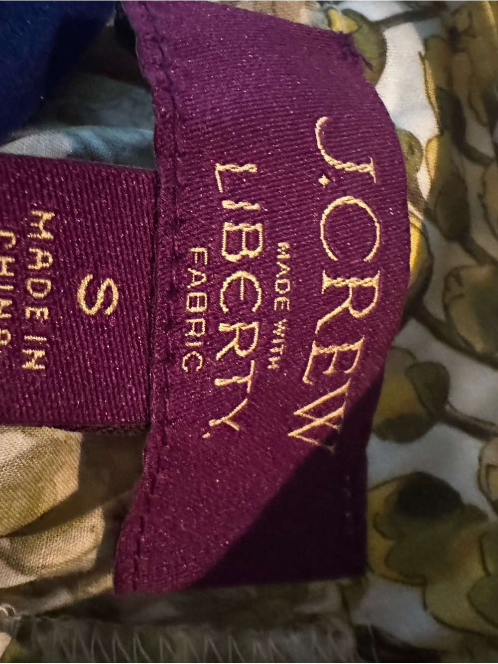 J. Crew Liberty Print Lemon Print Blouse in Yellow and Olive - Picture 7 of 7
